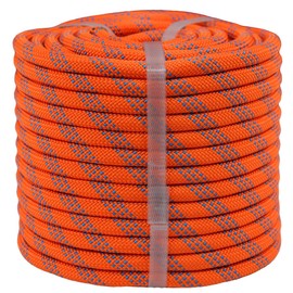 YUZENET Braided Polyester Arborist Rigging Rope (3/8 inch X 150 feet) High Strength Outdoor Rope for Tree Climbing Hiking Camping Swing, Orange/Blue
