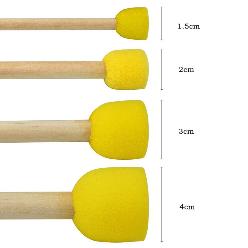 Sponge Painting Brush Set, obmwang Pack of 20 Round Sponges