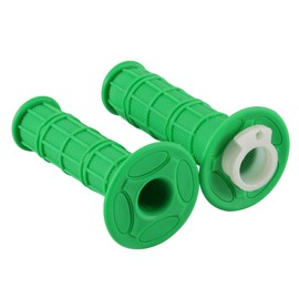 GOOFIT 7/8" 22mm 25mm Green (Including white Throttle pipeline) CNC Premium Twist Handlebar Throttle Grips Rubber Replacement for 50cc-250cc Dirtbike Go Karts Atvs Scooters Pitbike Quad