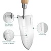 Berry&Bird Garden Serrated Planting Trowel, Multifunctional Shovel with ash Wood