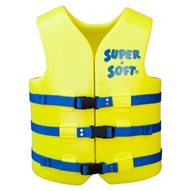 TRC Recreation Super Soft Adult Size Medium Life Jacket USCG Approved Vinyl Coated Foam Swim Vest for Swimming Accessories and Beach Gear, Yellow