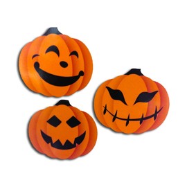 COOLHUBCAPS Reflective Pumpkin Car Magnets
