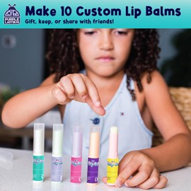 Lip Balm Making Kit for Girls with Natural Ingredients - Cool Birthday Gifts for 10 Year Old Girl, 8 9 10 Year Old Girl Gift Ideas - Skin Care for Kids 8-9 & Up