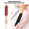 Foot File Callus Remover, Professional Double-Sided Wooden Foot File Foot