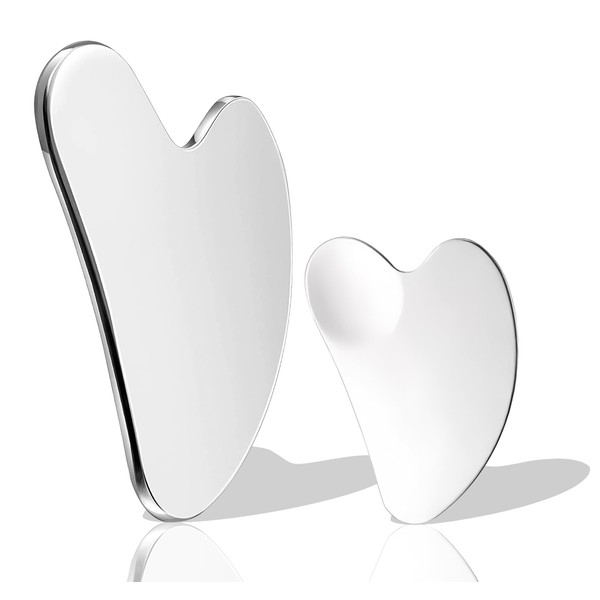 Gua Sha Stainless Steel Facial Tools, Lymphatic Drainage Massager for