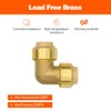 12 Pack Push-to-Connect Plumbing Fittings, 1/2" Pushfit Elbow Fittings with