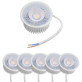 Oktaplex Set of 6 LED Module GU10 Replacement 230 V Recessed Spotlights Flat