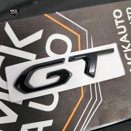 MCK Auto - GT Black Glossy Tailgate Logo Rear Emblem Tuning Modification for 208 2008 308 3008 5008 5008 5008
