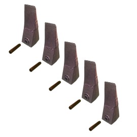 Quality Aftermarket 5 - Bobcat Style Mini Excavator / Skid Steer Bucket Dirt Teeth w/ Pins- 6728801