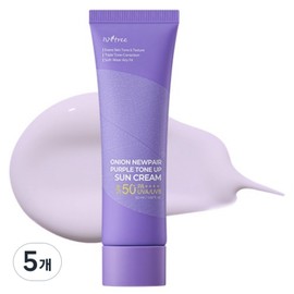 Isntree Onion New Pear Purple Tone-Up Sun Cream SPF50+ PA++++, 5 pieces, 50ml / 이즈앤트리 어니언 뉴페어 퍼플 톤업 선크림 SPF50+ PA++++, 5개, 50ml