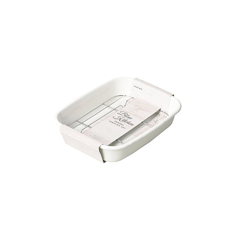 Pearl Metal Tempura Tray Enamel Blanc Kitchen HB-3679 White (Approx.)