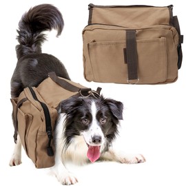 Pssopp Dog Backpack Hound Backpack Multifunctional Dog Saddle Bag for Outdoor Travel Camping Hiking Walking Gear Pet Trail Pack for Medium and Large Dogs