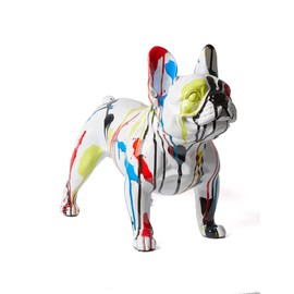 NENBOLEC Bulldog Statue Sculpture Animal Figurine Modern Decor Table Centerpiece Crafts Home Gifts Polyresin Arts 14.5inch