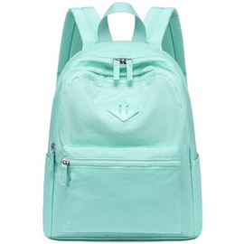 LOIDOU Women's Small Backpack, Girls Small City Backpack, Casual Corduroy Daypacks, Mini Purse for School, Work, Travel, Shopping, Polyester Green