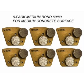 SM DIAMOND TOOLS 6-Pack! Diamond Grinding Discs For Iron Horse Grinders Medium Surface 60/80 Grit