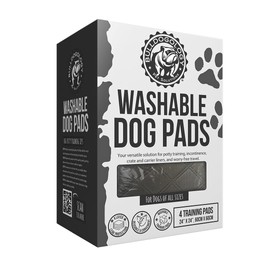 Bulldogology Premium Washable Pee Pads for Dogs, Reusable Puppy Pads, Waterproof Dog Mat, Dog Training Pads (24x24) 4-Pack