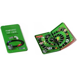 The Purple Cow Magnetic Travel Car Race Game - Car Games, Airplane Games & Quiet Games. Game Box for Kids & Adults. Fun Car Game Where You Get to Race Each Other Around A Track