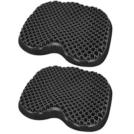 NEW-Vi Anti-Slip Kayak Seat Cushion - Waterproof Thicken Gel Boat Kayak Canoe Rowing Stadium Pad for Sit in Kayak Chair Kayak Accessories Equipment Gear for Fishing Kayak,Black 2pcs