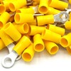 All Trade Direct 20 x Yellow 10.5mm Ring Insulated Wire