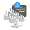 OREI American USA To European Plug Adapter – Type E/F