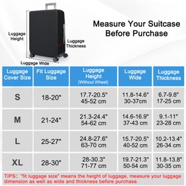 ICOSY Luggage Suitcase Covers - Elastic Cover Protectors, Scratch Resistant Travel Essentials Fits 18-32 Inch Luggage