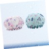 TOVINANNA 2pcs Woman Shower Caps Bath Bonnet Waterproof Shower Caps