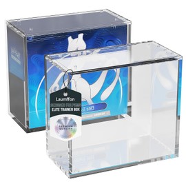 Elite Trainer Box Acrylic Display Case Stackable- ETB Protector Case with Strong Magnets Sliding Lid -5mm +5mm Ultra Thick Acrylic Compatible with Elite Trainer Boxes, 1 Pack