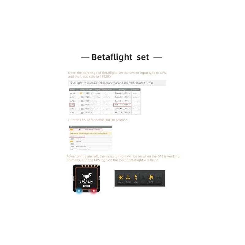 HGLRC M100-5883 Compass Module with 10th Gen Chip for UAVs