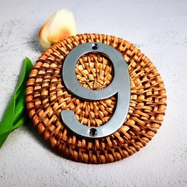 Premium 3 Inch High Stainless Steel Mailbox Numbers- Unique Polish Finish-Rustproof/Silver/Number 9