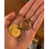 dophee 2Pcs 1.18" Vintage Copper Round Ring Style Dresser Drawer