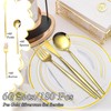 180 Pcs Gold Silverware Bulk for 60 Stainless Steel Flatware