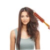 IWOWHERO Round Wooden Handle Curling Hair Brush for Blow Drying