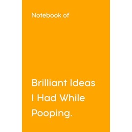 Brilliant Ideas I Had While Pooping: Funny Gift Lined Notebook for Office Workers, Friends and Family