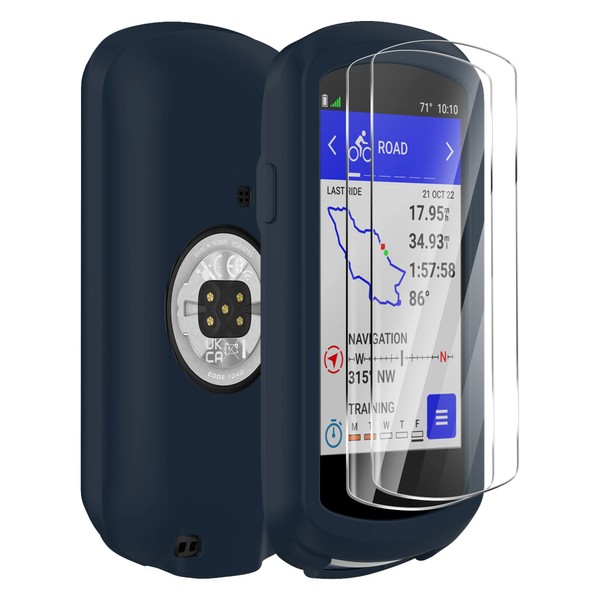 Ermorgen Silikonhülle Kompatibel für Garmin Edge 1040 Hülle + 2