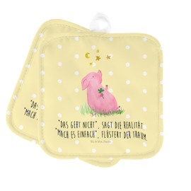 Mr. & Mrs. Panda Set of 2 Pot Holders Pig Lucky Gift Pot Gloves Good Mood Lucky Charm Pot Holder Funny Goals Funny Sayings