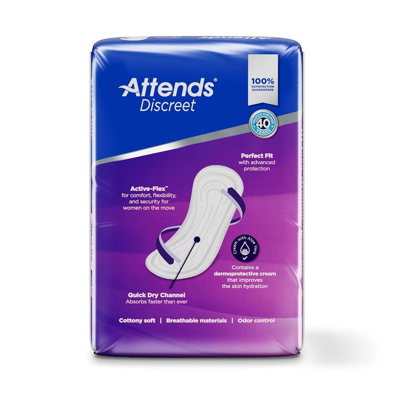 Attends Discreet Bladder Control Pads Ultimate, Heavy Absorbency Liner Pads,