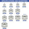 M5-0.8 Hex Nuts,100 Pcs 304 Stainless Steel Metric Nuts,Coarse Thread