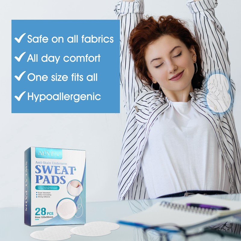 Armpit Underarm Sweat Pads for Men & Women, Non Visible
