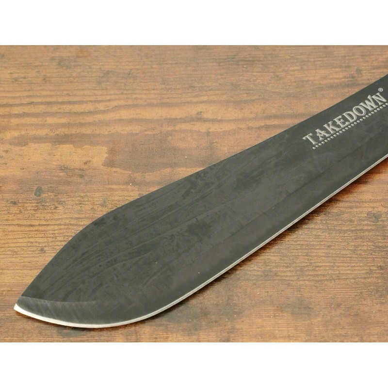 21” Machete Black Bolo 6mm Thick Heavy Duty Rubber Handle