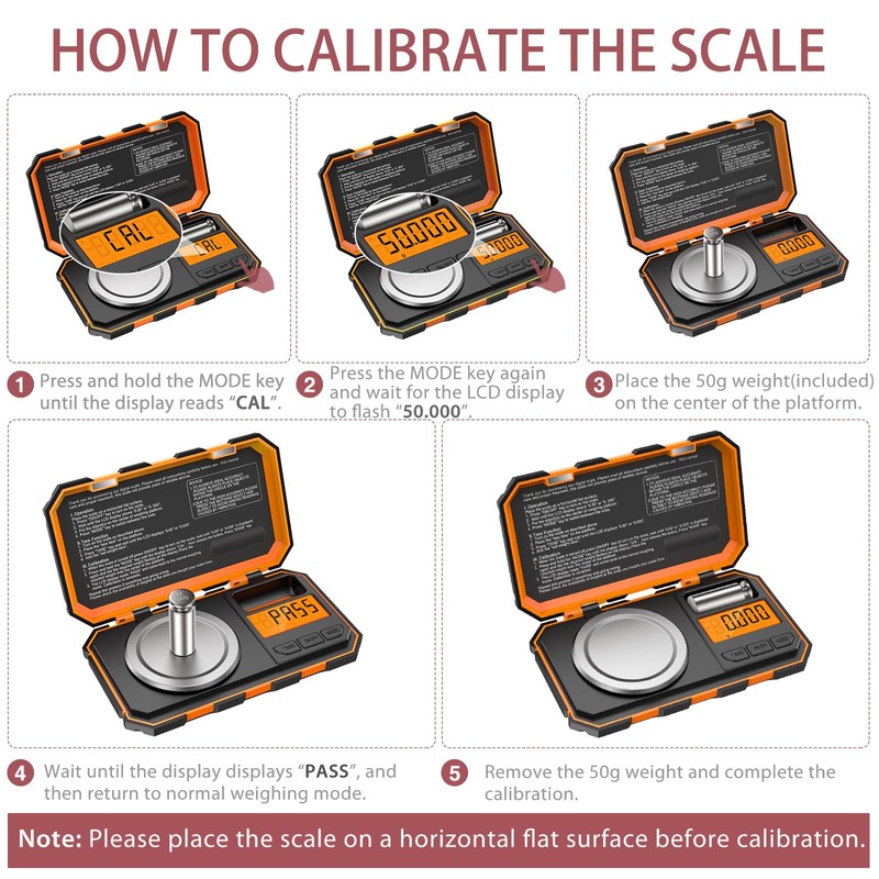 LOFICOPER Digital Pocket Scale, 50 g/0.001 g Fine Scale, Milligram