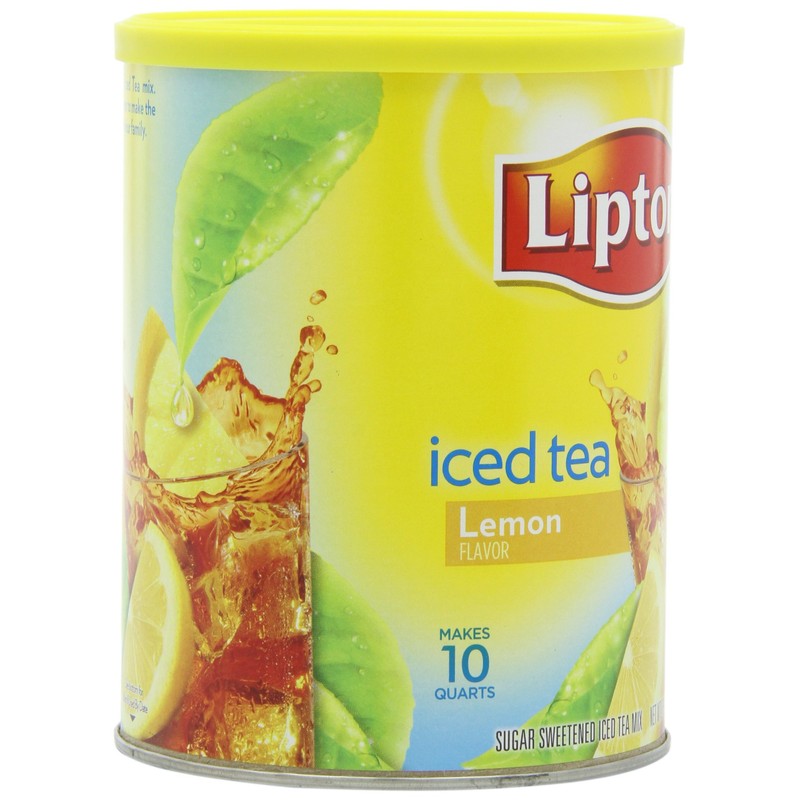 Lipton Lemon Iced Tea Mix, Sweetened, Makes 10 Quarts (Pack