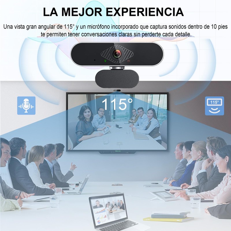 RVFRGRD Webcam, Cámara Web, cámara para computadora, Webcam con micrófono,