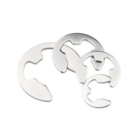 SYDARSYN Lock Washers for Shafts, Stainless Steel E-Clip External Retaining Ring Snap Circlip for Shaft Groove Machine M7 (Pack of 100)