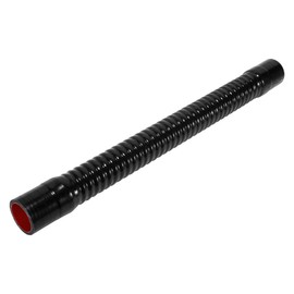X AUTOHAUX 1 Pcs 38mm 1.50" ID 500mm 19.69" Length 0 Degree Black Red Car Silicone Hose Coolant Hose Universal