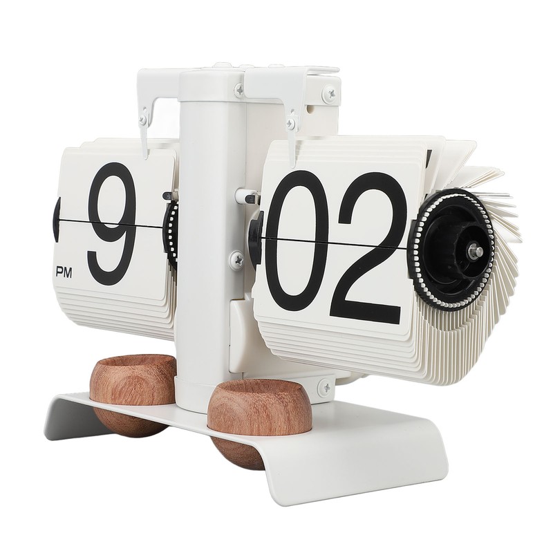 Digital Flip Clock 304 Stainless Steel Retro Battery Powered Mechanical