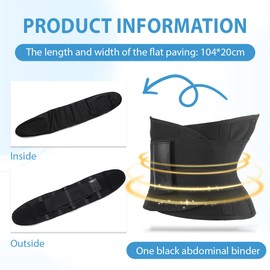 KEWUF 1 x Abdominal Belt After Birth, Cesarean Section Belly Belt, Belly Band After Birth for Women, Postpartum Postpartum Belt, Belly Belt After Cesarean Section, Black