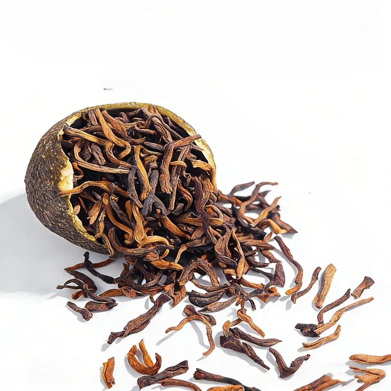 NASLAPH Dried Tangerine Peel Tea, Xiao Qing Gan Pu-erh Tea,