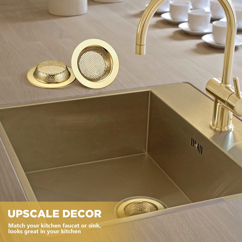 Retisee 2 Pcs Sink Strainer Stainless Steel Kitchen Sink Drain
