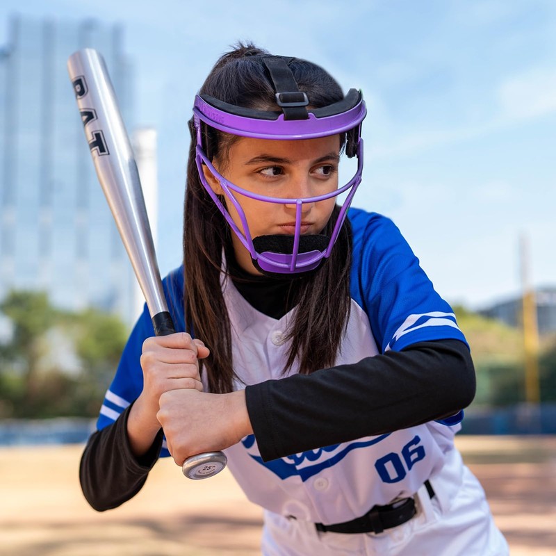 Dinictis Softball Face Mask, Lightweight, Comfortable, with Wide Field Vision,