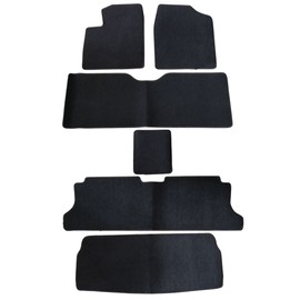 Floor Mats Compatible with 1998-2003 Toyota Sienna, Black Nylon Front Rear Flooring Protection Interior Carpets 6PC by IKON MOTORSPORTS, 1999 2000 2001 2002